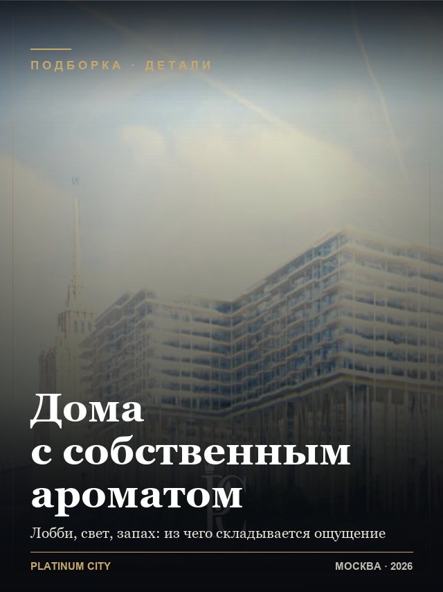 Обложка: ЖК с собственным ароматом лобби