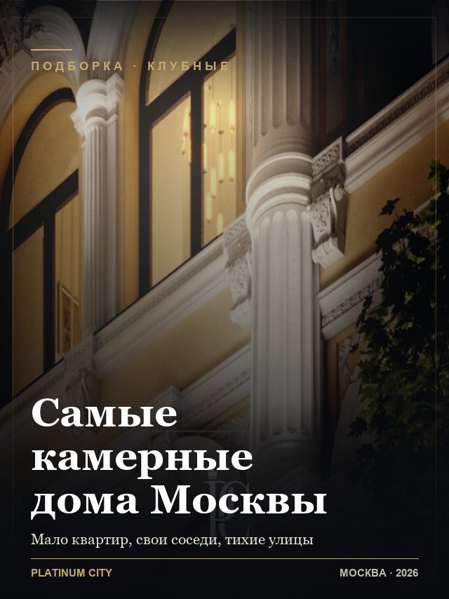 Обложка: Самые камерные ЖК Москвы